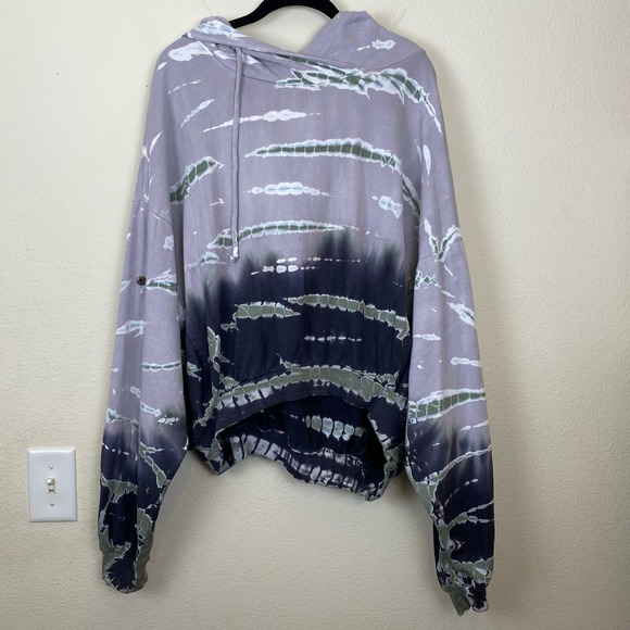 Young Fabulous & Broke Grey Tie Dye Oversized Hoodie - Picture 3 of 7